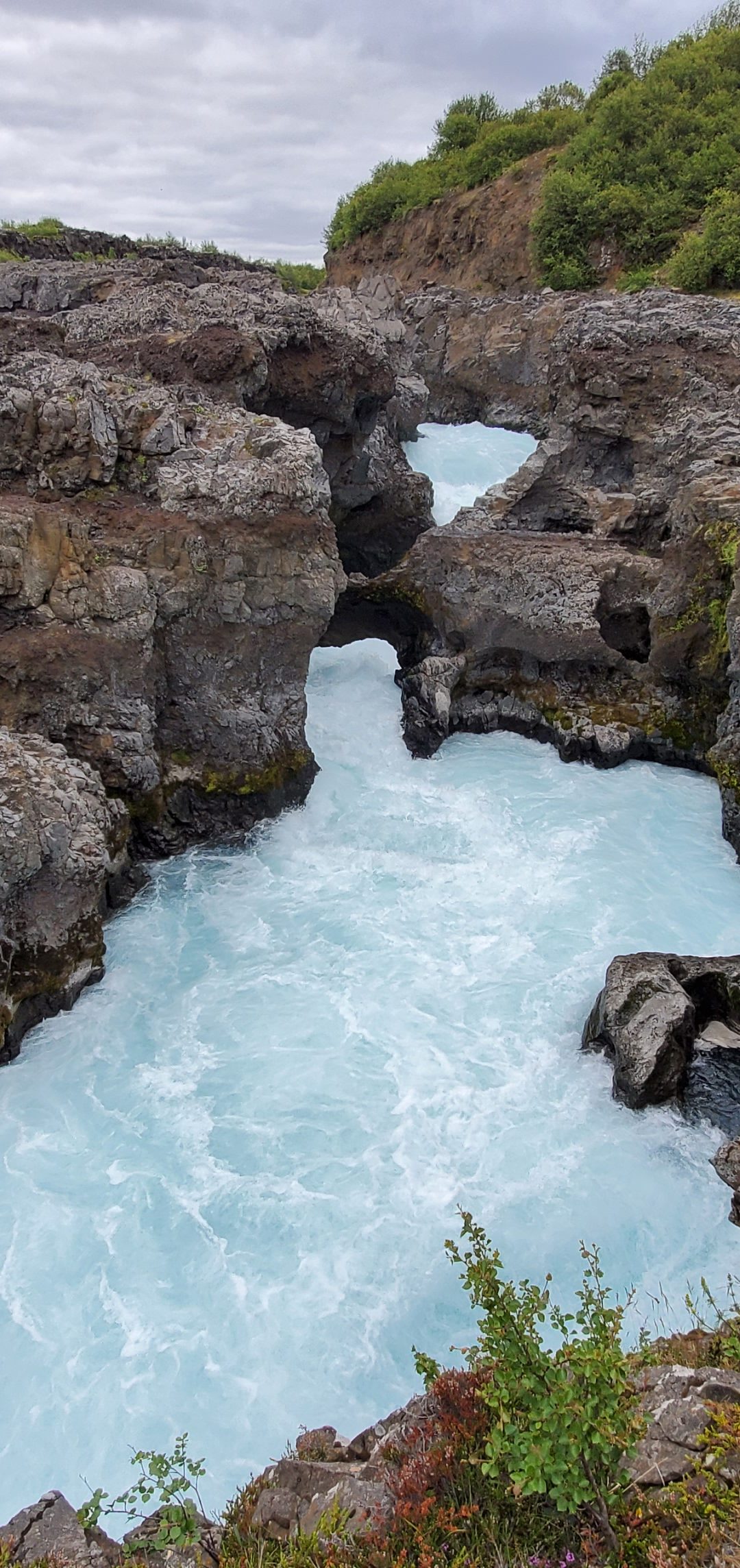 Barnafoss Waterfall in Iceland's Silver Circle