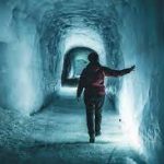 Inside Langjokull Ice Cave in Borgarfjordur