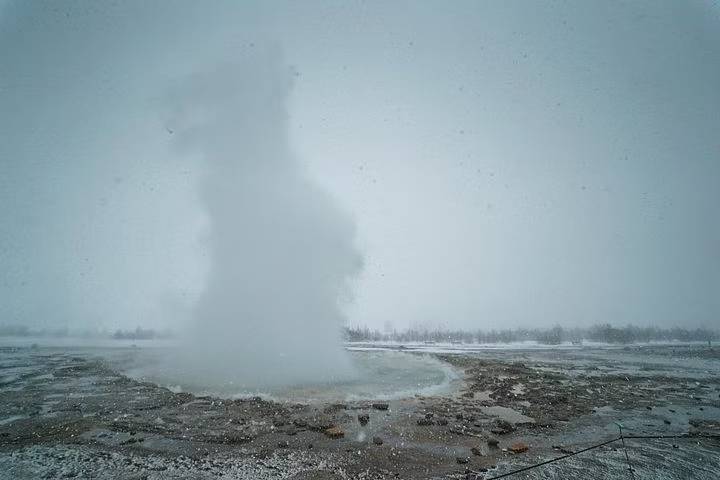 Geysir Erupting on Golden Circle Adventure