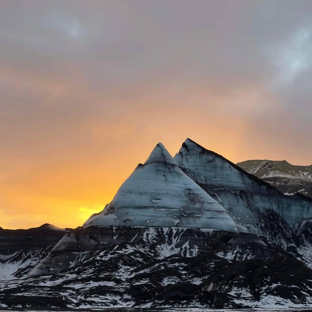 Sunrise at Katla Glacier Outlet