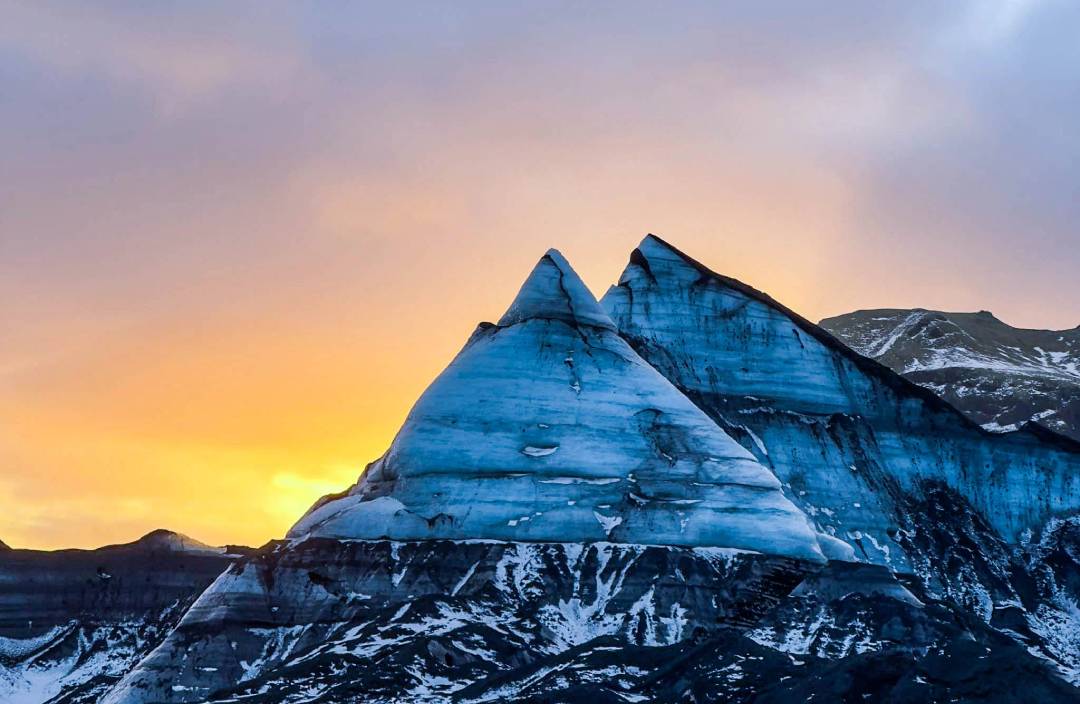 Sunset View at Katla Glacier Private Tour