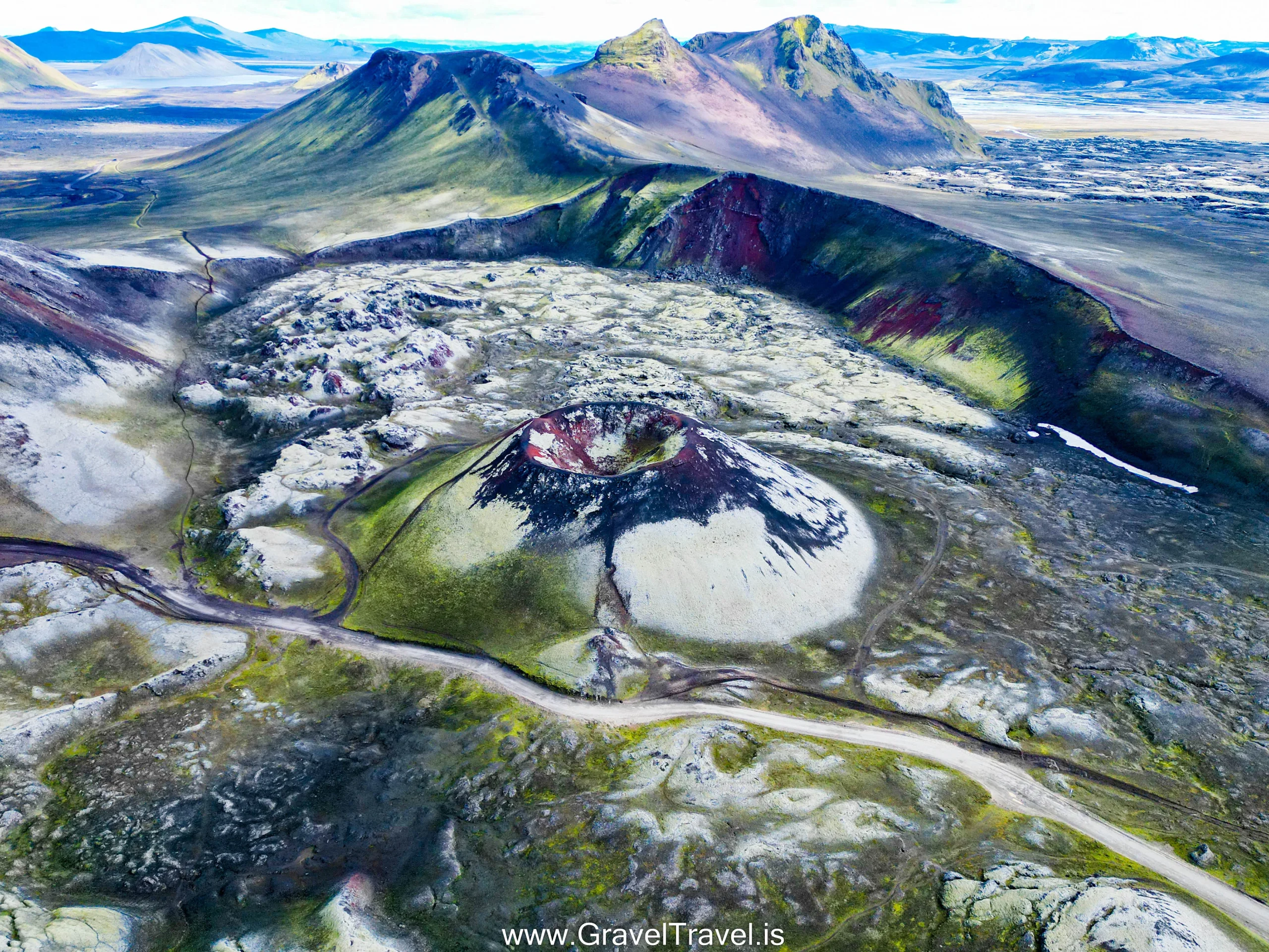 Historical Laki Volcano in the Icelandic Highlands