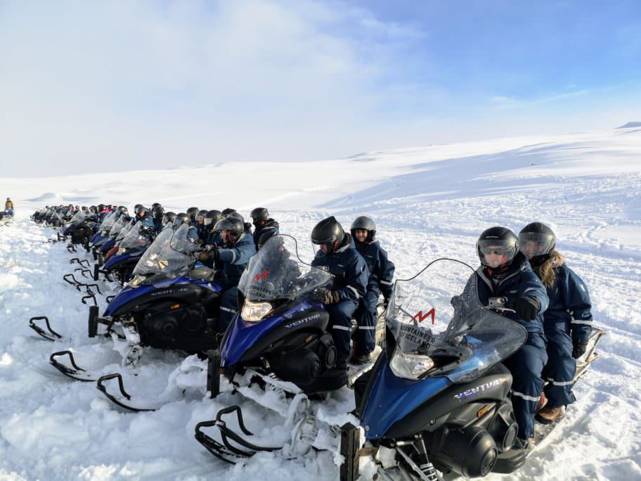 Snowmobile Adventure on a Glacier