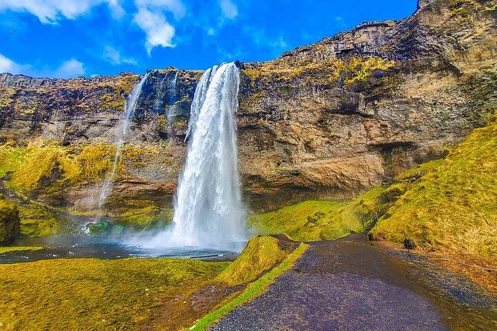 South Iceland Waterfall named Seljalandsfoss