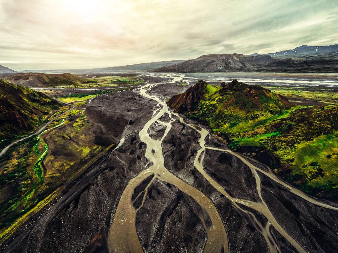 Glacier Outburst Flood Area in Thorsmork