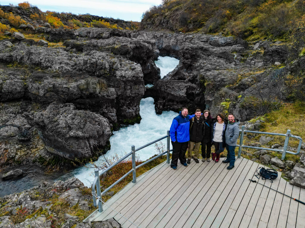 Barnafoss Waterfall in West Iceland
