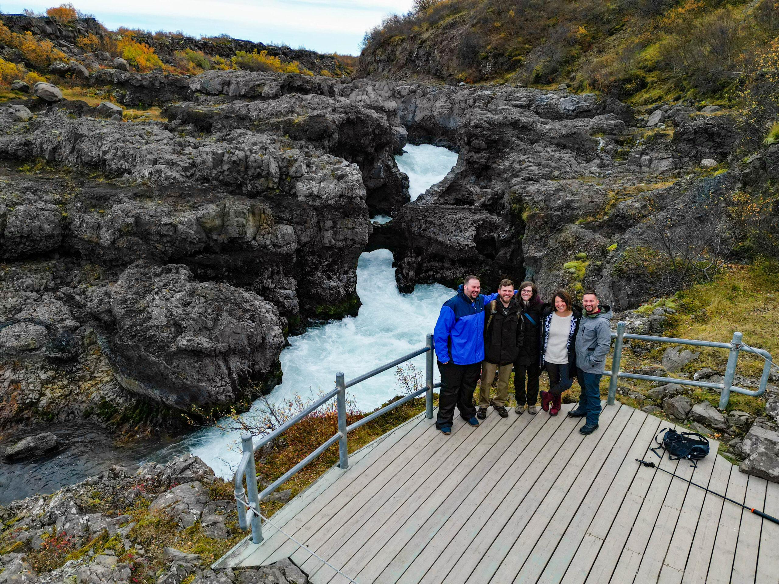 Barnafoss Waterfall in West Iceland