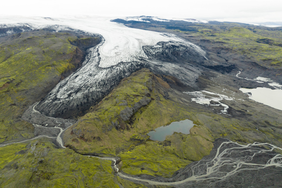 Overview of Sandfellsjokull Glacier Outlet