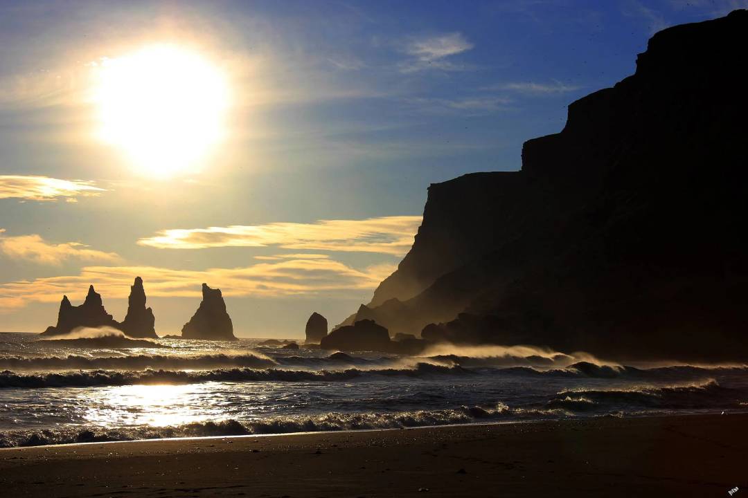 Vik Black Sand Beach during Sunset