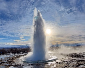 Geysir Geothermal Activity in Iceland