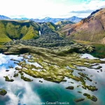 Moss Covered Crater Lake in Private Landmannalaugar