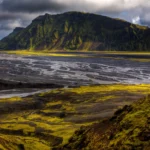 Thakgil Hidden Mountains above Vik Iceland